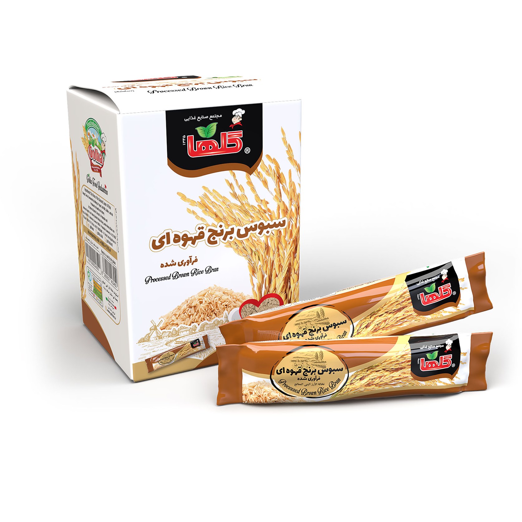 سبوس برنج قهوه ای گلها- 20 ساشه 15 گرمی