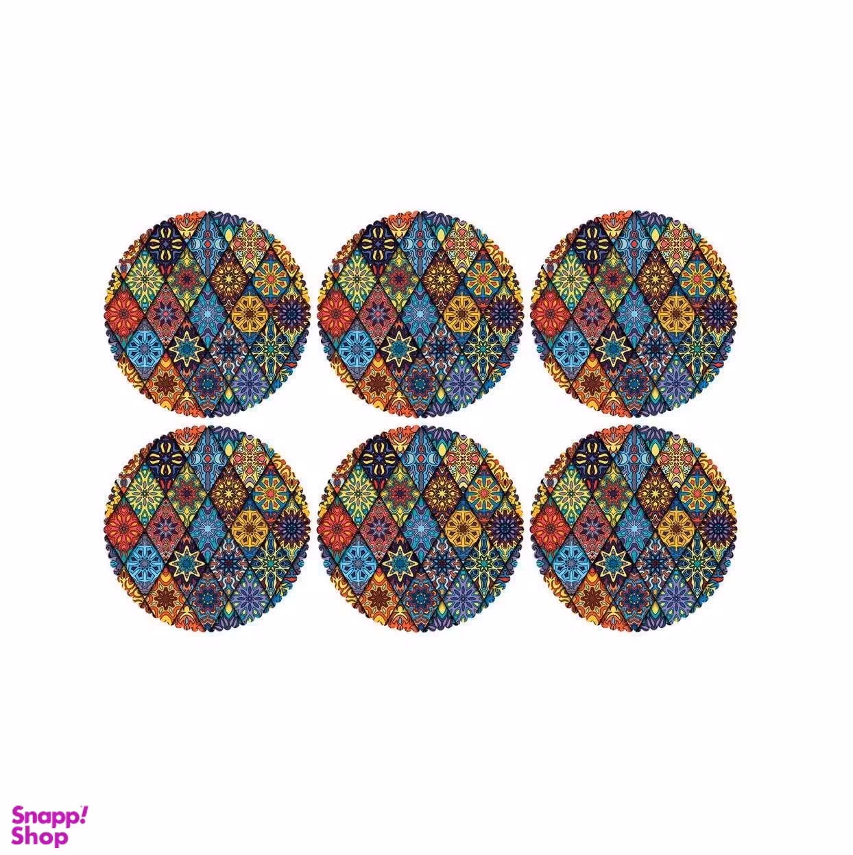 زیر بشقابی کد U2-42079 ست 6 عددی چند رنگ