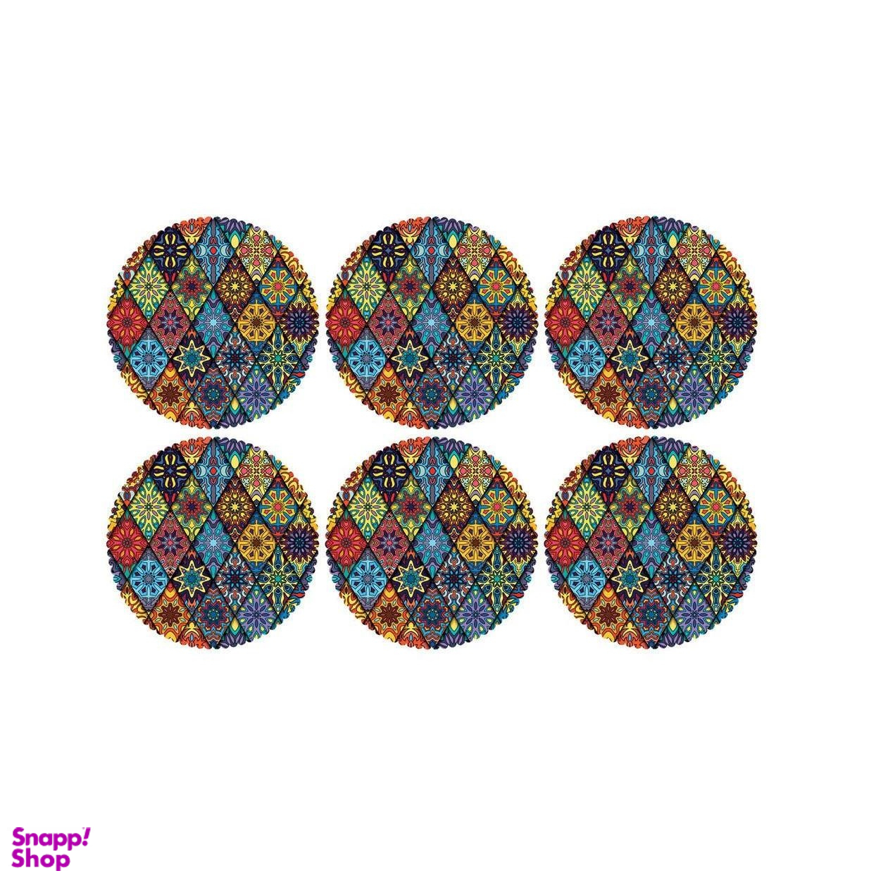 زیر بشقابی کد U2-42079 ست 6 عددی چند رنگ