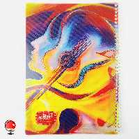 دفتر مشق 50 برگ سیمی طرح گیتار جلد طلقی آپادانا