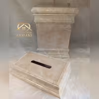 ست سطل و جا دستمال طرح سنگ کد 201