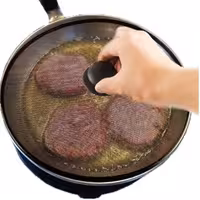 توری روغن گیر استیل ضد زنگ دستگیره دار طرح درب قابلمه   قطر 29 سانت 