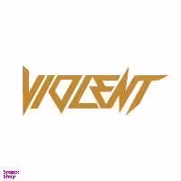 برچسب شیشه خودرو طرح VIOLENT کد Sv002T