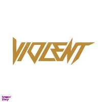 برچسب شیشه خودرو طرح VIOLENT کد Sv002T