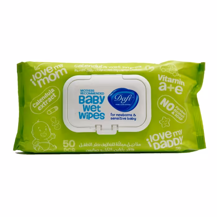 دستمال مرطوب دافی مدل Calendula بسته 50 عددی