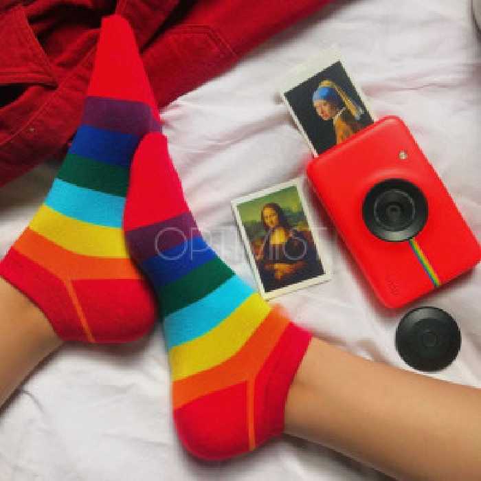 جوراب مچی رنگین کمونی نخ پنبه فری سایز