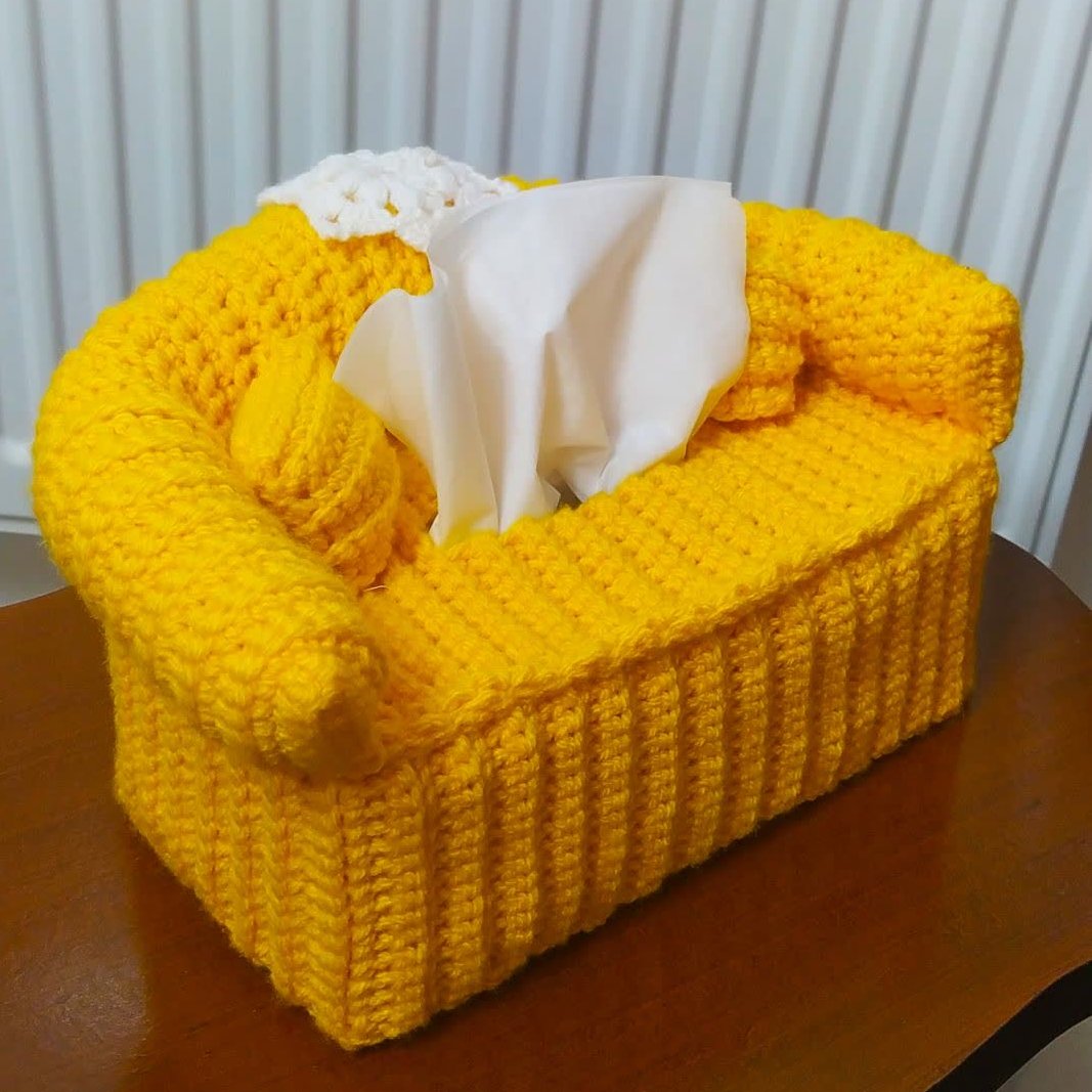 جادستمال کاغذی طرح مبل دستبافته