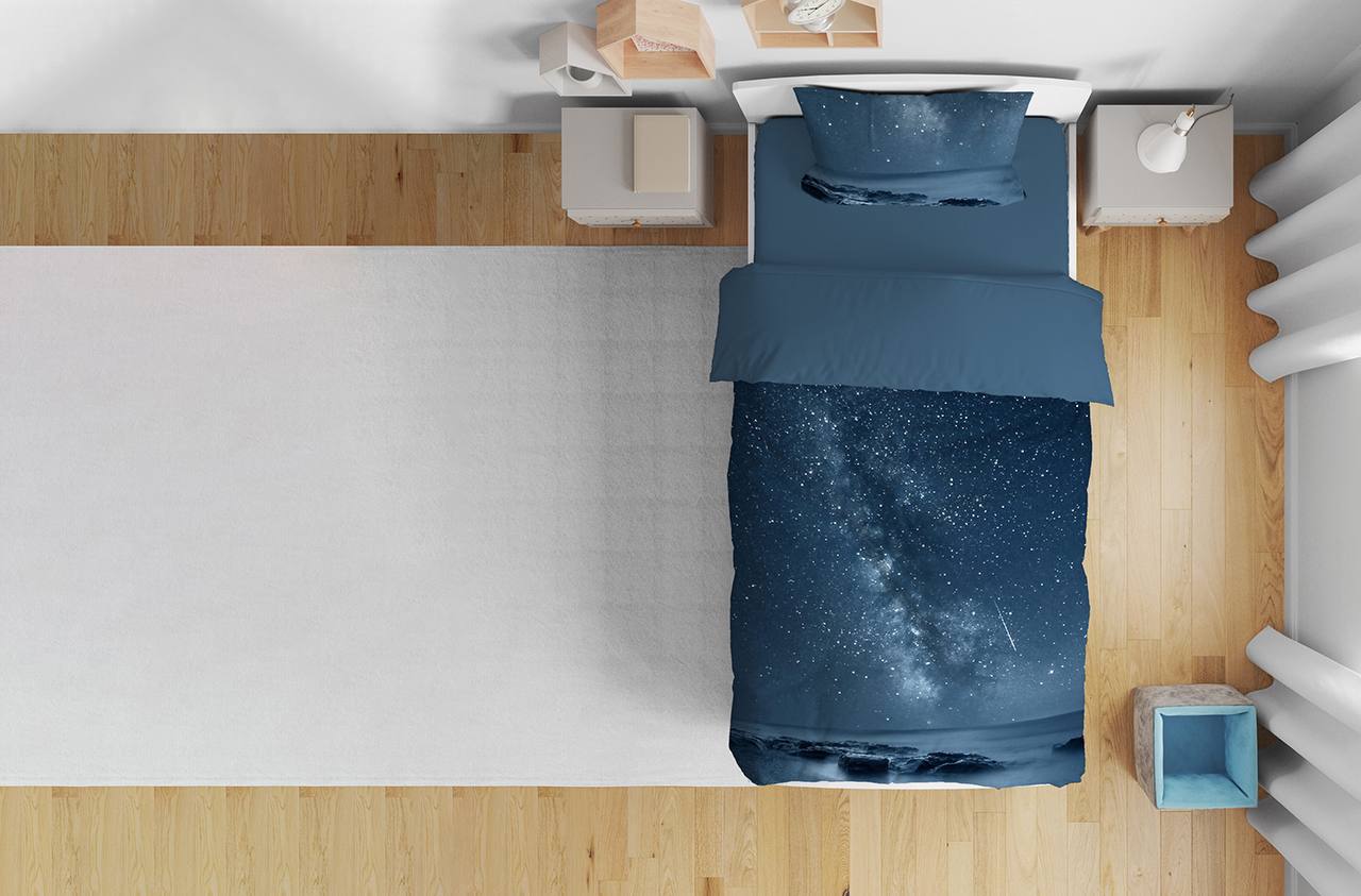 روتختی یک نفره آلوئه ورا لومانا 4تکه طرح Galaxy 2