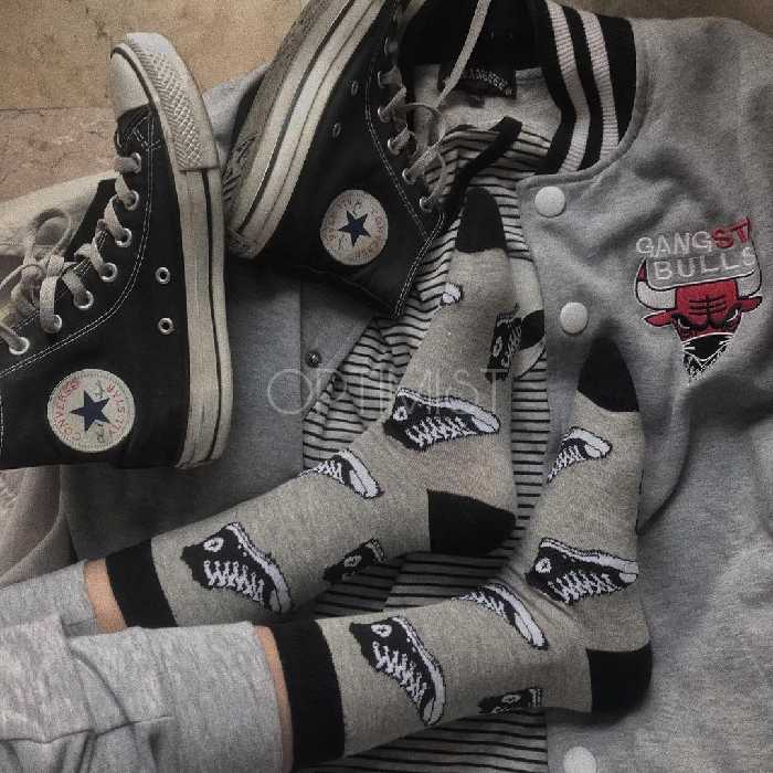 جوراب کتونی آل استار ساقدار نخ پنبه فری سایز