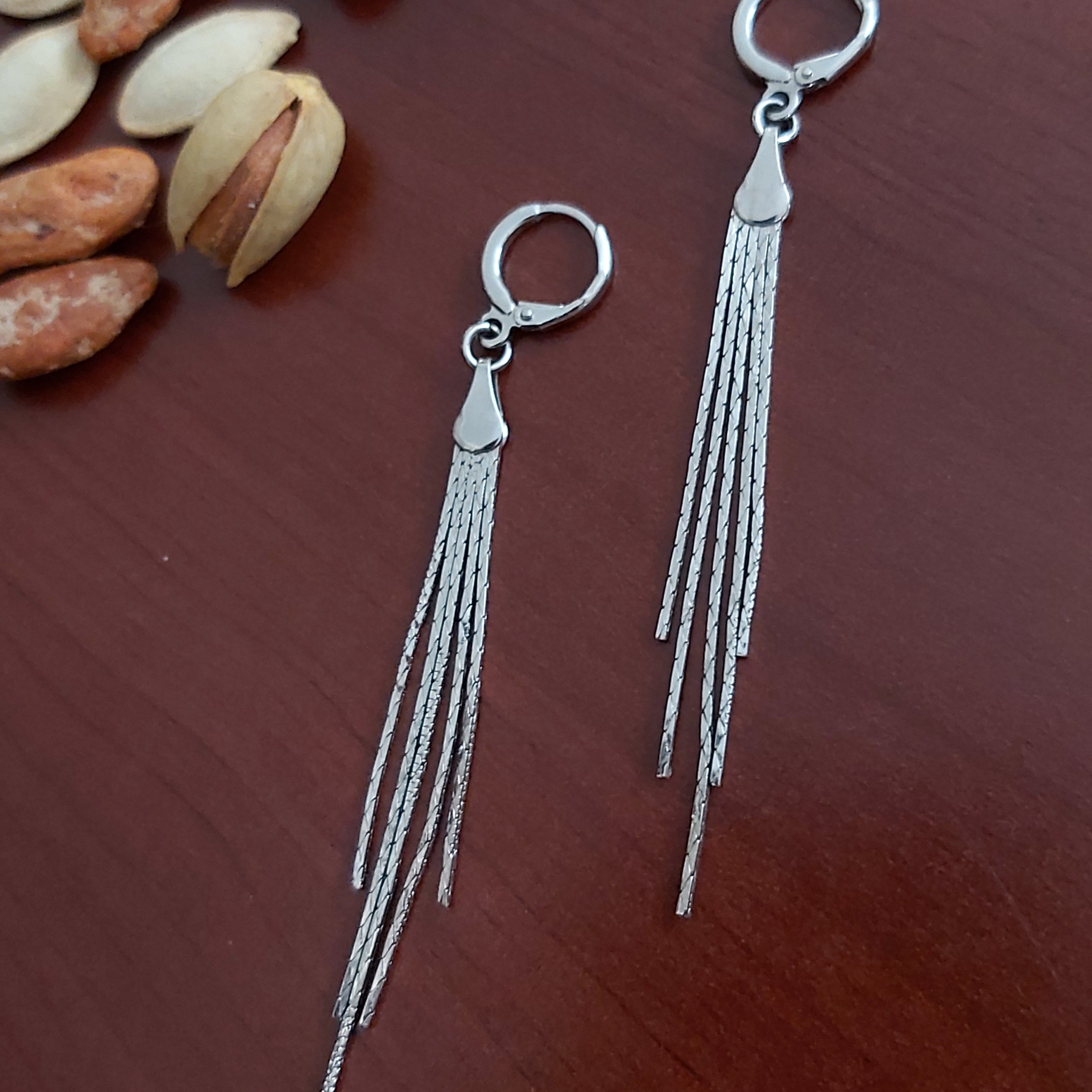 گوشواره نقره ای آویز