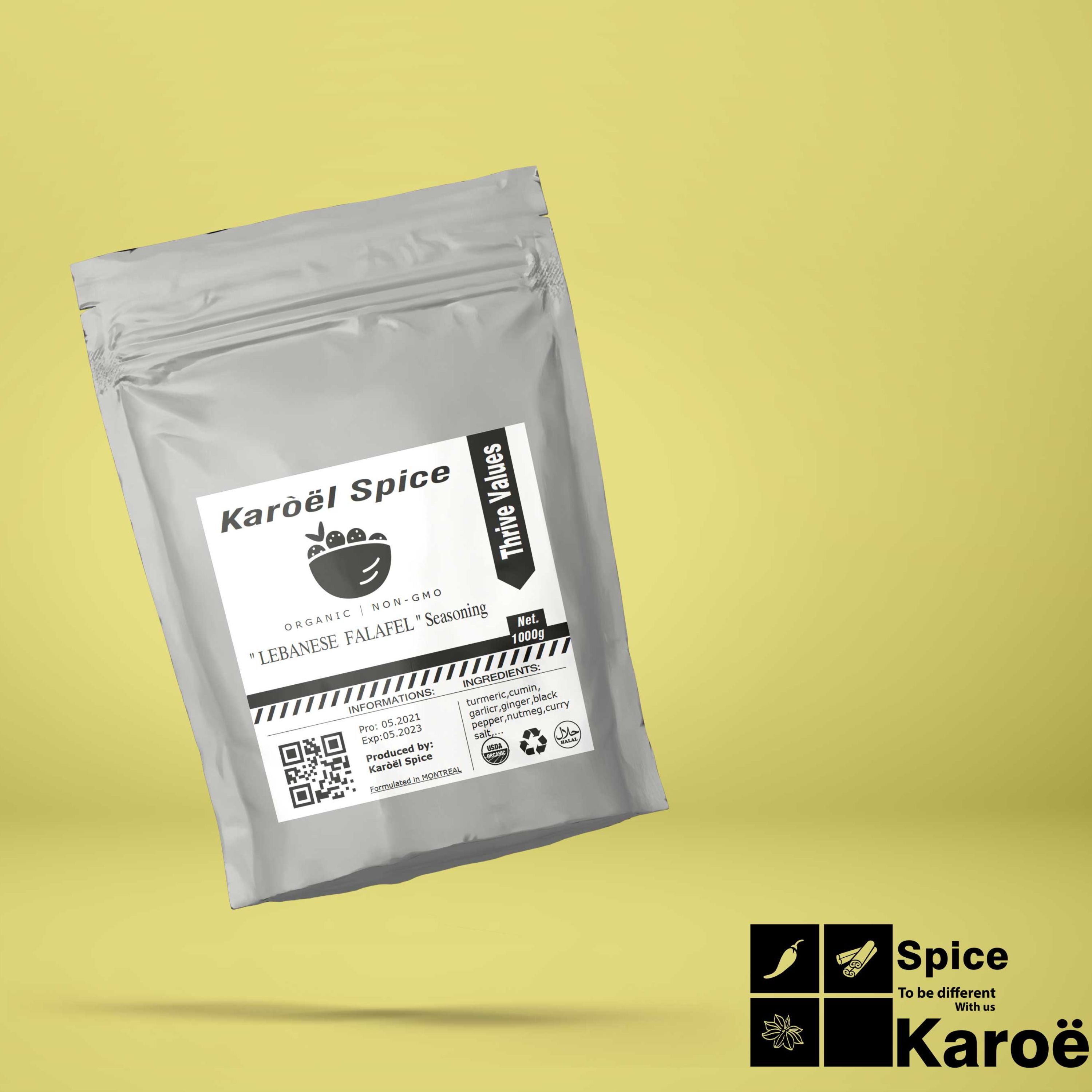 ادویه فلافل لبنانی1000گرم(کاروئل اسپایس)