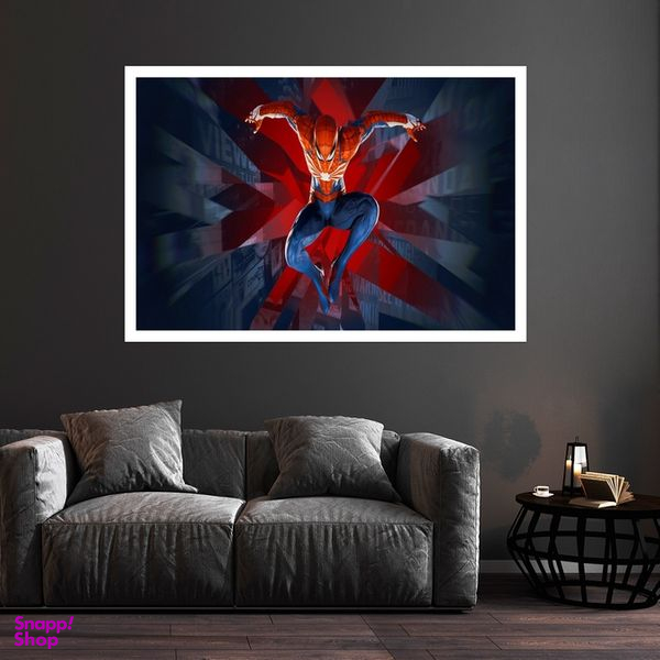 تابلو بکلیت طرح کارتون مرد عنکبوتی مدل قاب شاسی W-s8851