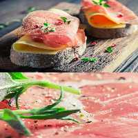عکس با کیفیت ژامبون گوشت اشتها آور - گرافیک با طعم تربچه