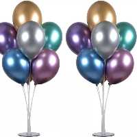 استند بادکنک 7 شاخه با بادکنکهای کروم(یک جفت)(انتخابم همین شد)