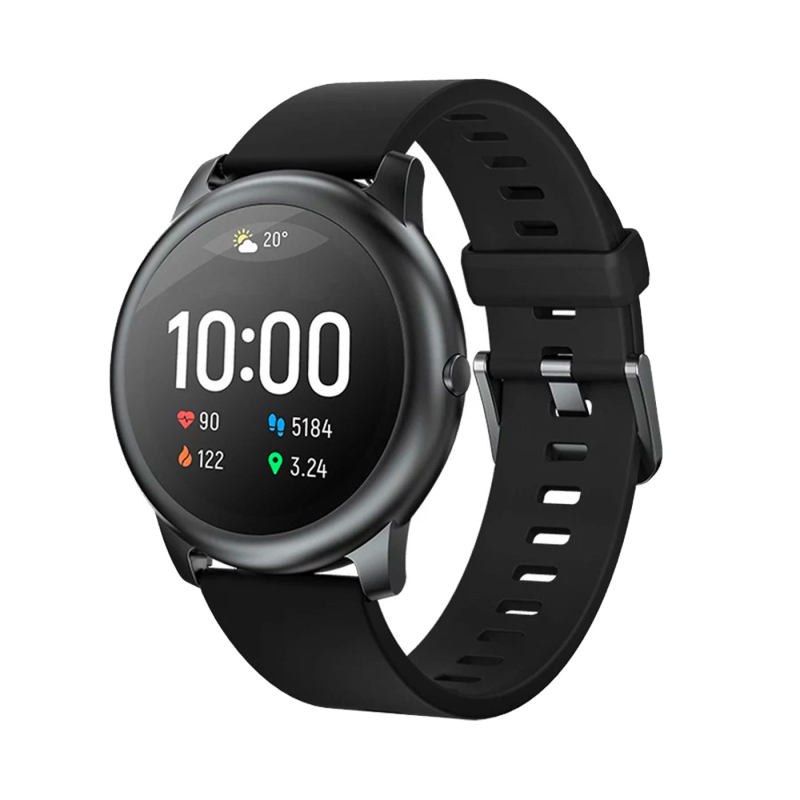 ساعت هوشمند شیائومی صفحه گرد بند مشکی مدل هایلو haylou solar ls 05s