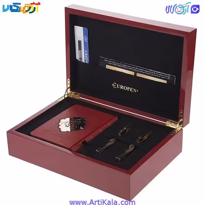 ست روان نویس و خودنویس یوروپن به همراه رباعیات خیام با روکش طلا