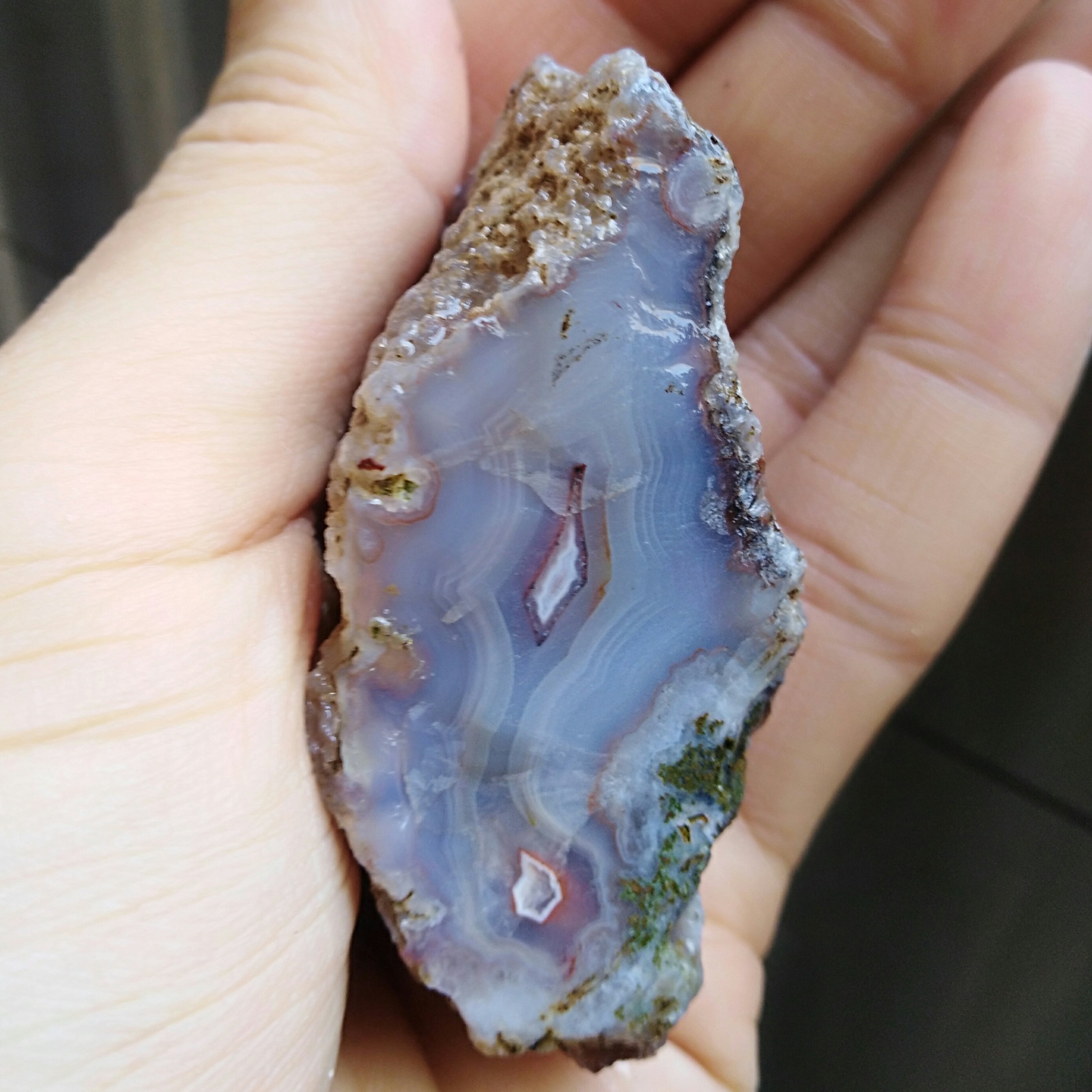 راف عقیق سلیمانی رنگی بسیاااار زیبا کاملا طبیعی