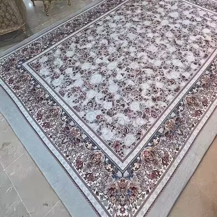 کاور فرش و روفرشی کشدار زمینه طوسی بسیار جذاب 12 متری با بهترین کیفیت و چاپ کد 0323