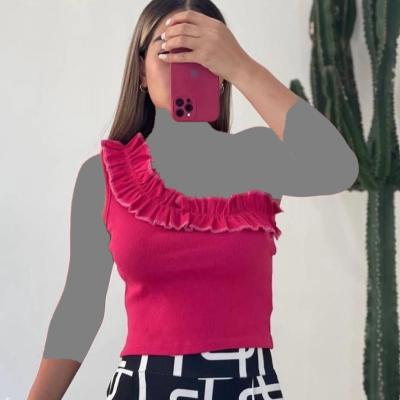 تاپ فانتزی سرشانه باز پلیسه