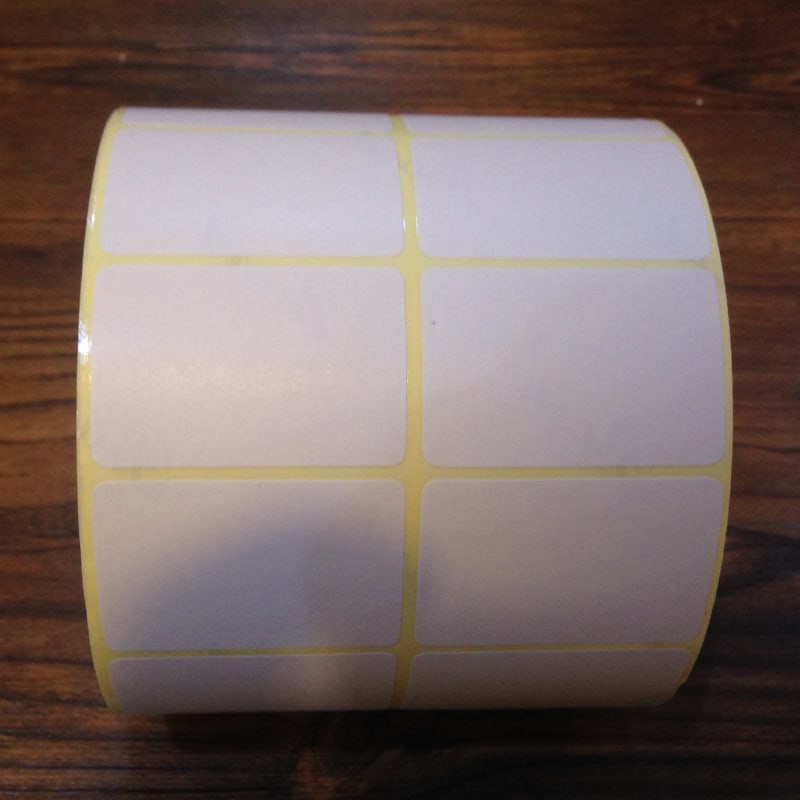 لیبل برچسب دار سایز 25.50 دو ردیفه برای چاپ بارکد 