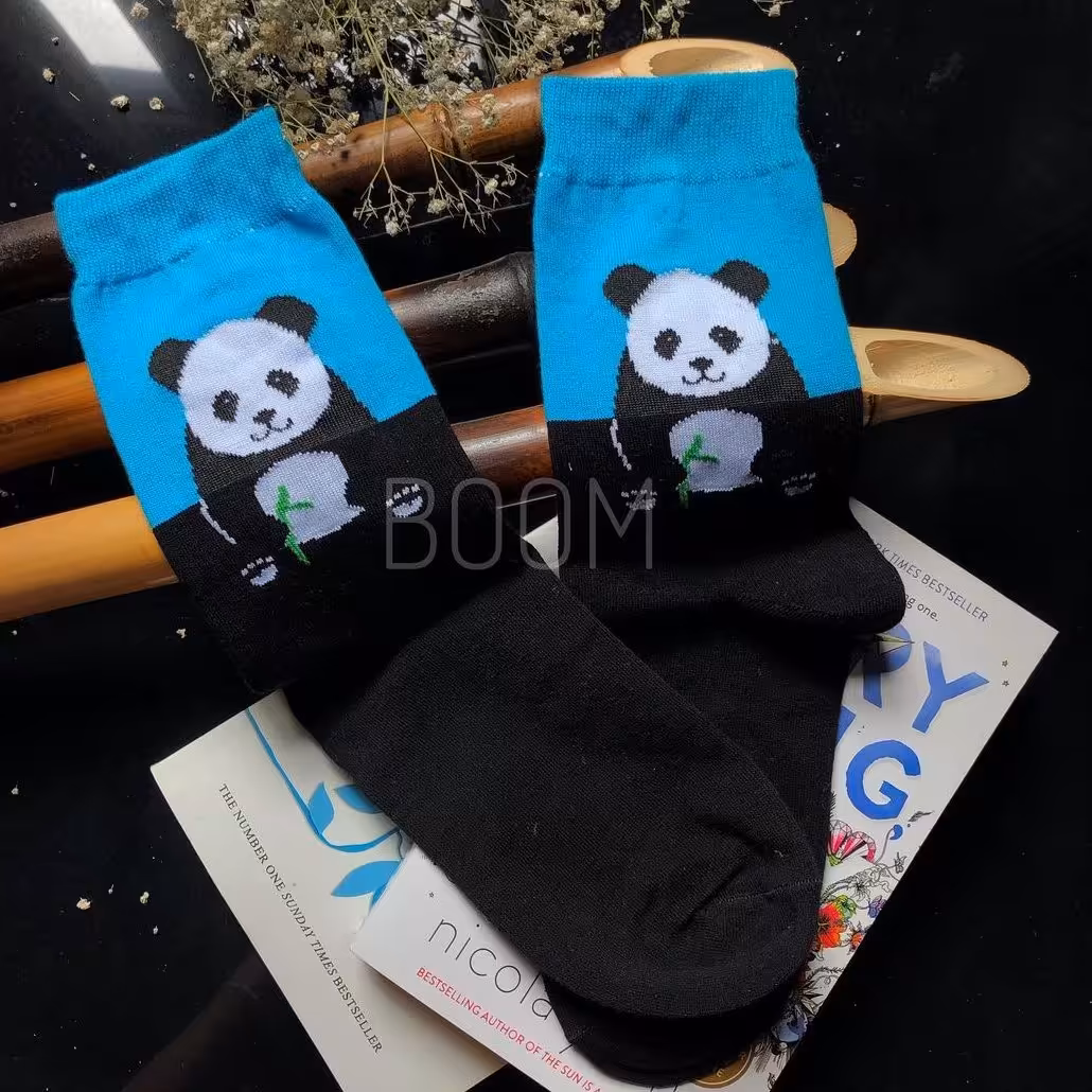 جوراب پاندا ساقدار نخ پنبه فری سایز