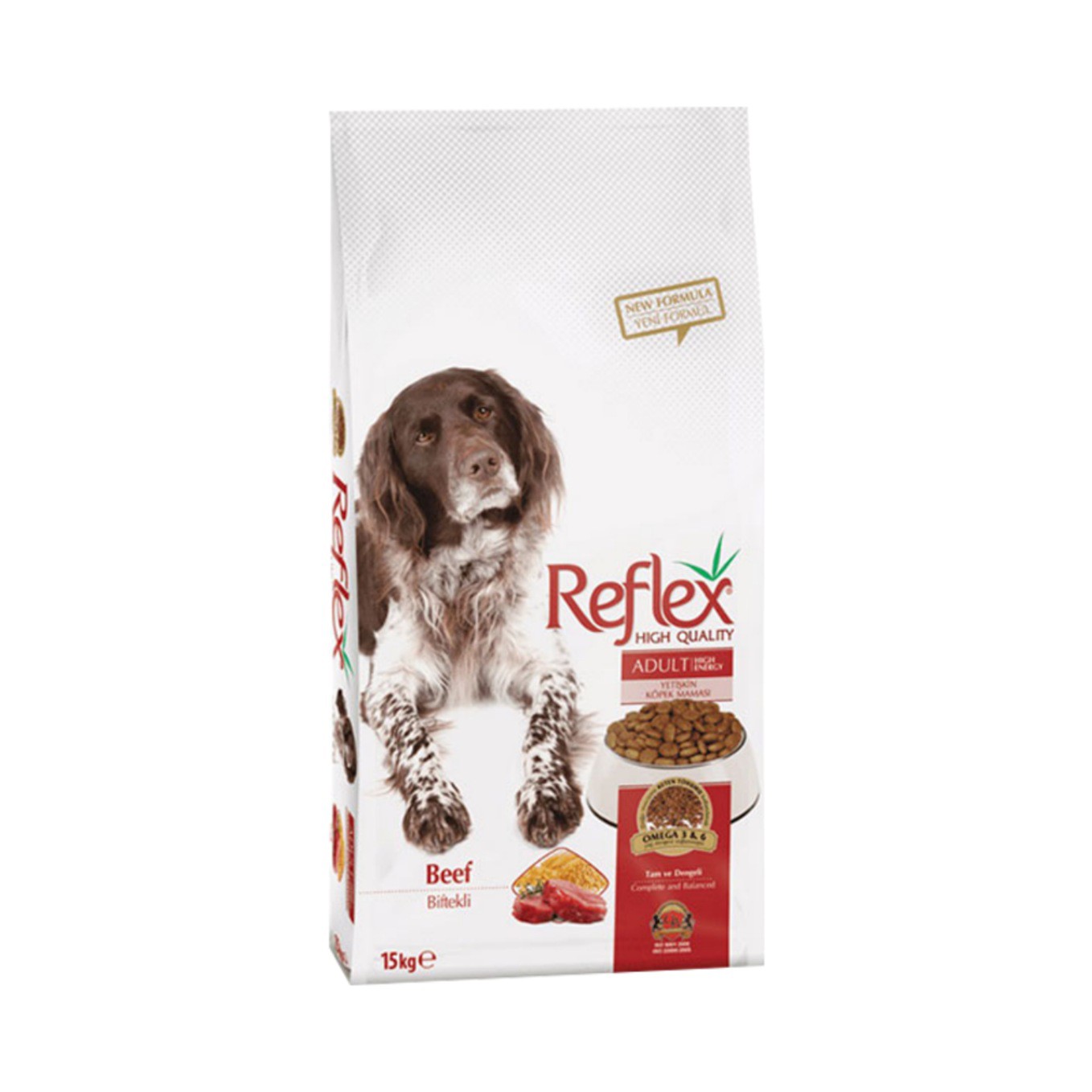 غذای خشک سگ بالغ رفلکس با طعم گوشت گاو Reflex Dog Adult Beef وزن 3 کیلوگرم