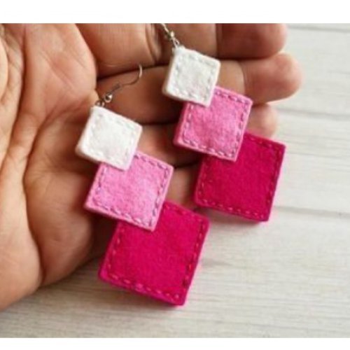 گوشواره نمدی دست ساز 