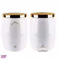 سطل زباله پدالی بهاز کالا مدل خمره ای کد DR talai-14L به همراه ظرف برنج