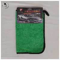 دستمال حوله ای دو رو  میکرو فایبر  رنگ سبز و توسی 