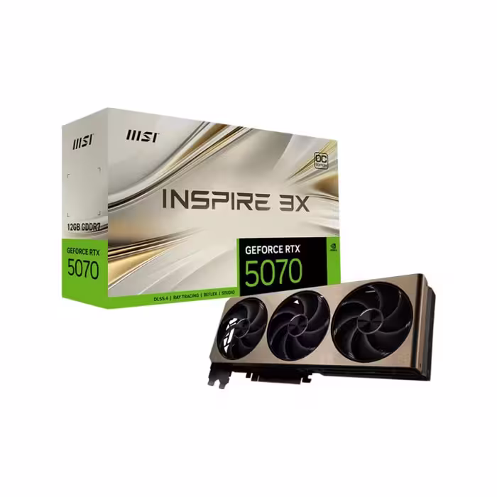 خرید کارت گرافیک MSI GeForce RTX 5070 12G Inspire 3X OC با بهترین قیمت