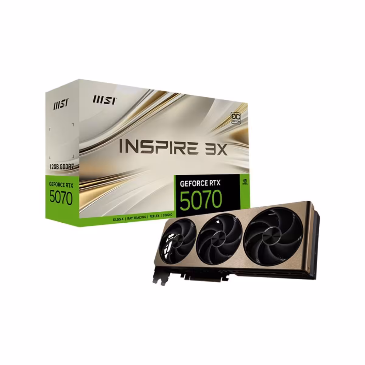 خرید کارت گرافیک MSI GeForce RTX 5070 12G Inspire 3X OC با بهترین قیمت