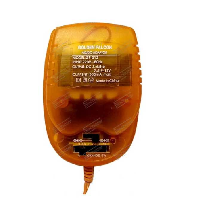 آداپتور متغیر از 1.5 تا 12 ولت 500 میلی آمپر