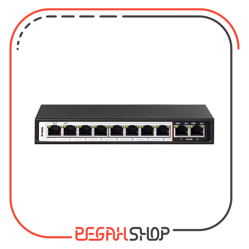 سوییچ 8 پورت برند D-Link مدل DES-F1010P-E