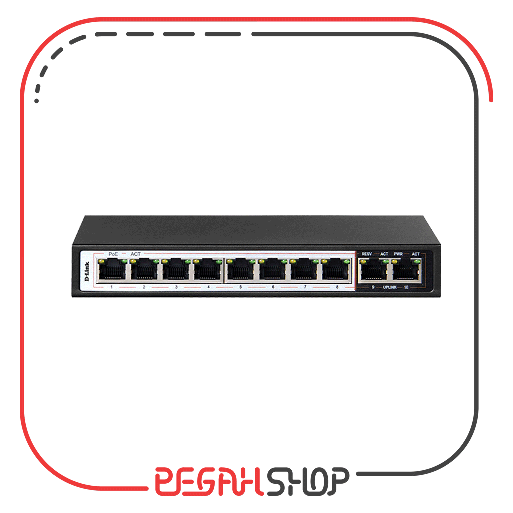 سوییچ 8 پورت برند D-Link مدل DES-F1010P-E