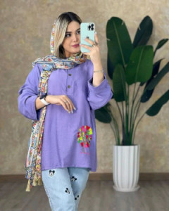 تونیک عاشقانه گلدوزی