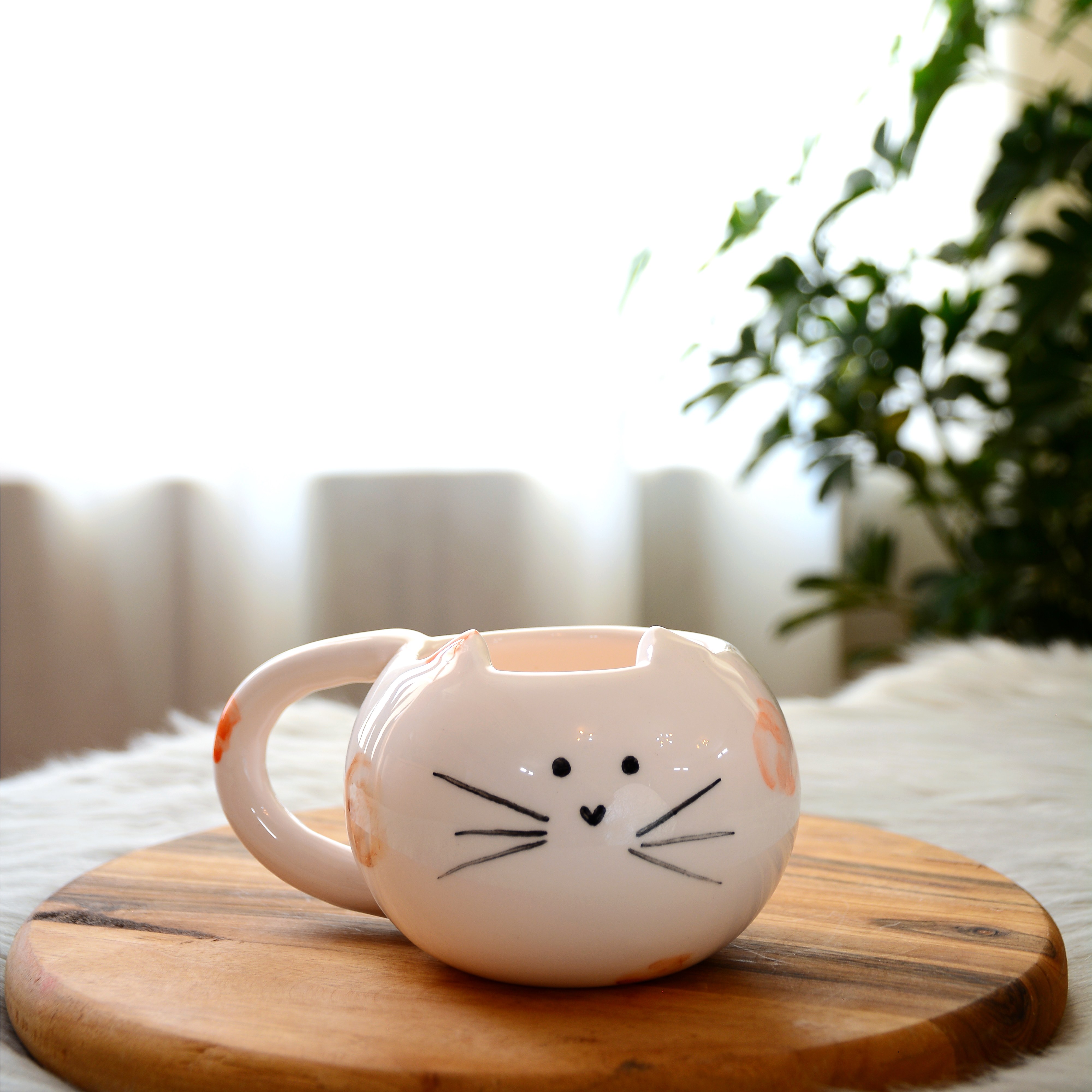 ماگ سرامیکی دست ساز طرح سگ و  گربه