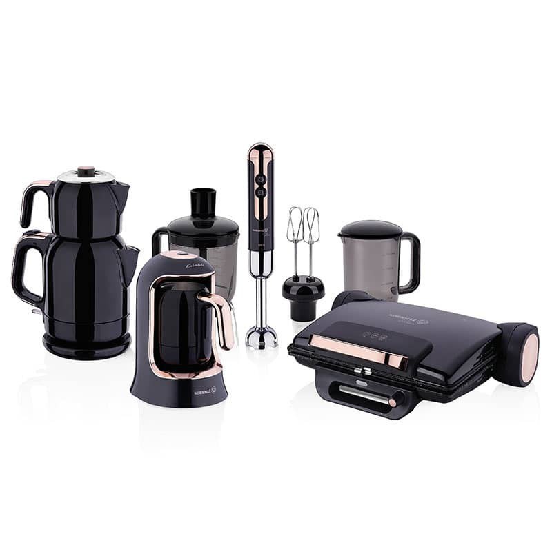 سرویس برقی کرکماز DELUXE A1826 رنگ مشکی رزگلد