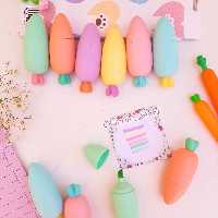 هایلایتر هویجی مدل رنگ های پاستیلی 