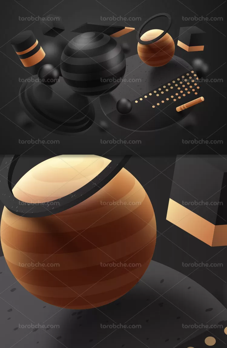 وکتور پس زمینه اشکال سه بعدی | گرافیک با طعم تربچه