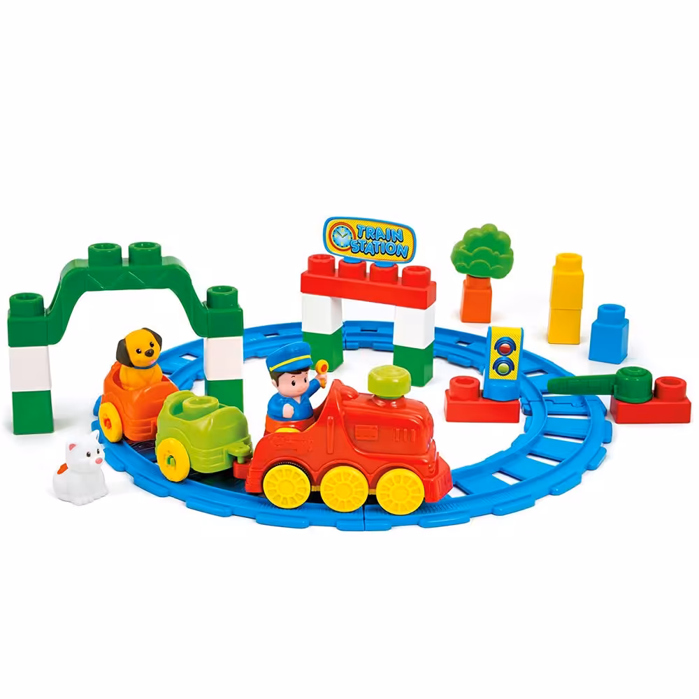 ریل و قطار 30 تکه کودک clementoni کد 14928