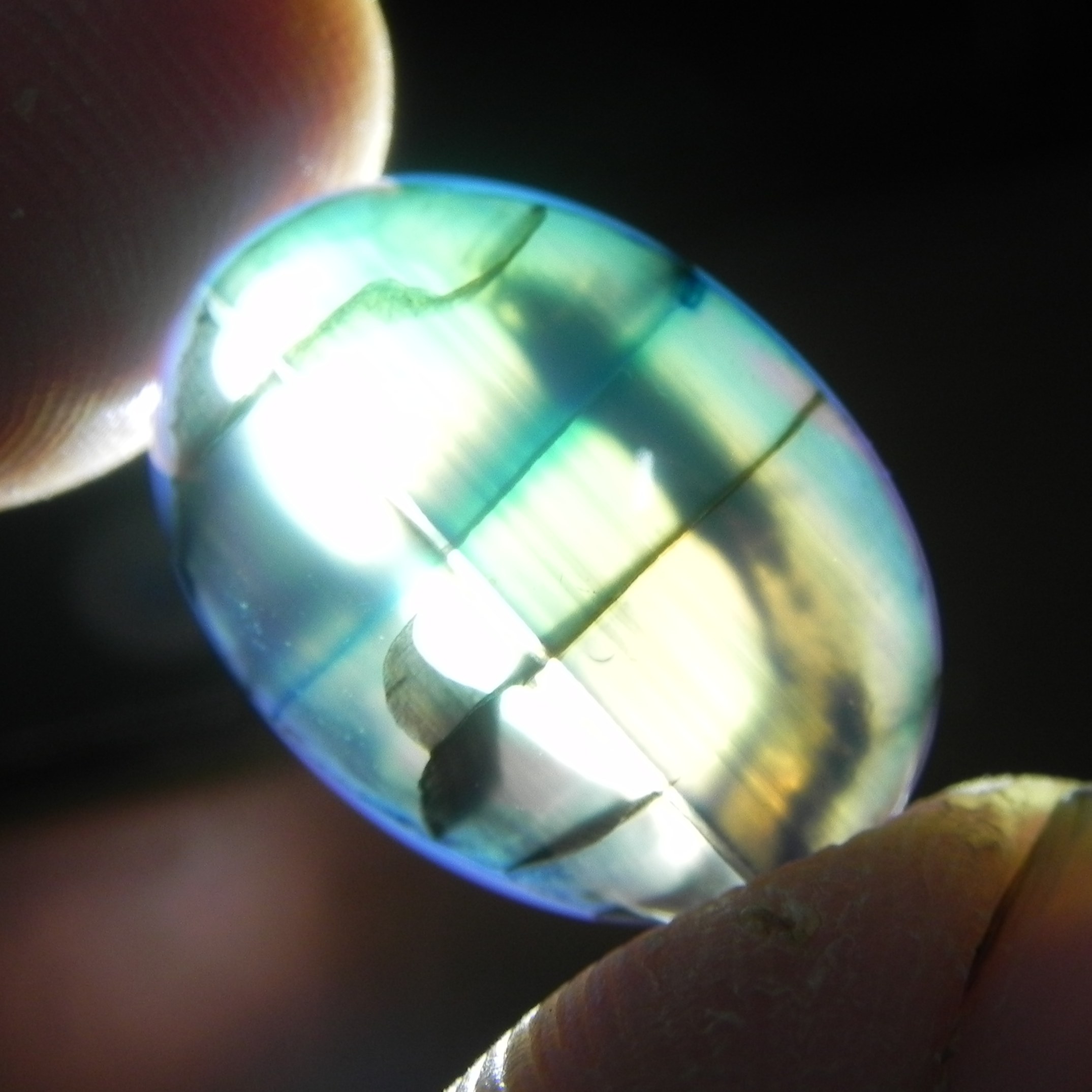 نگین عقیق دراگون تخم اژدها ابی اصل مناسب انگشتری کد4