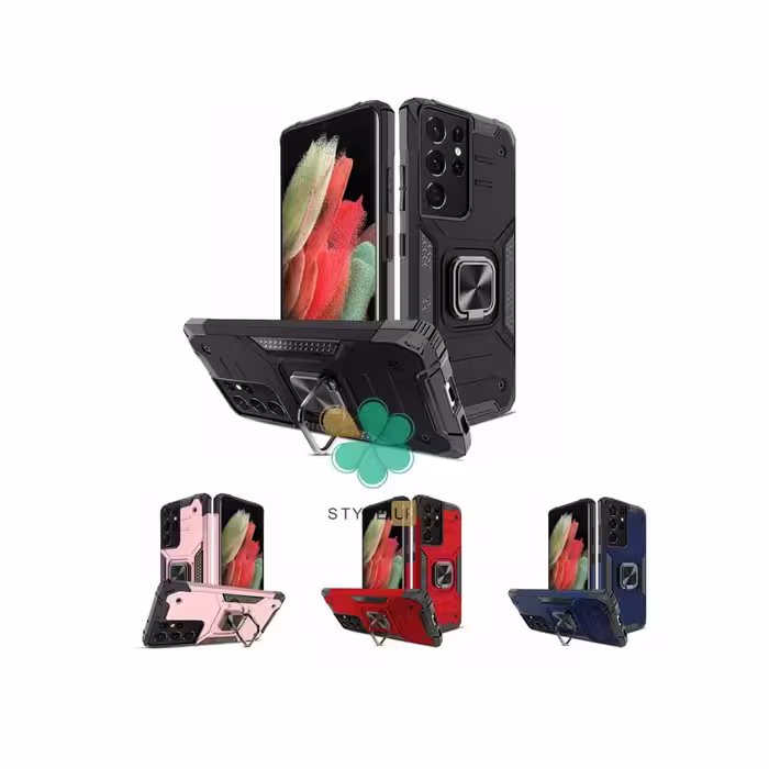 قاب ضد ضربه رینگ دار گوشی سامسونگ S21 Ultra 5G طرح مگاترون