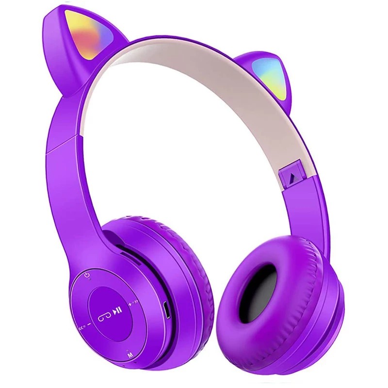 هدفون پک اصلی mz47 فانتزی گربه ای (هدفون خرگوشی دارای LED) 