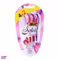 تیغ اصلاح بانوان بیک (Bic) مدل سولیل عطری 3 تیغه بسته 2+4 عددی
