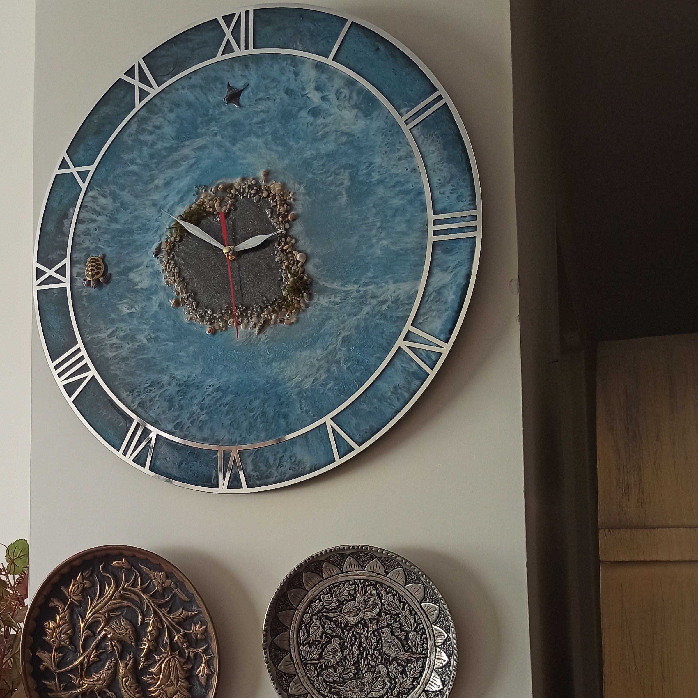 ساعت دیواری رزین 