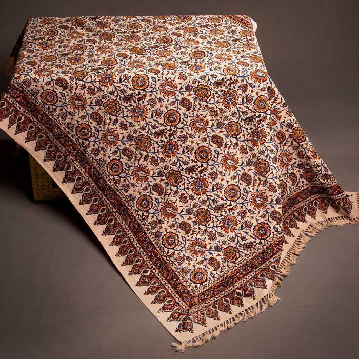 رومیزی4 نفره یا سفره 6 نفره قلمکار اعلا طرح ارغوان صنایع دستی پرشین