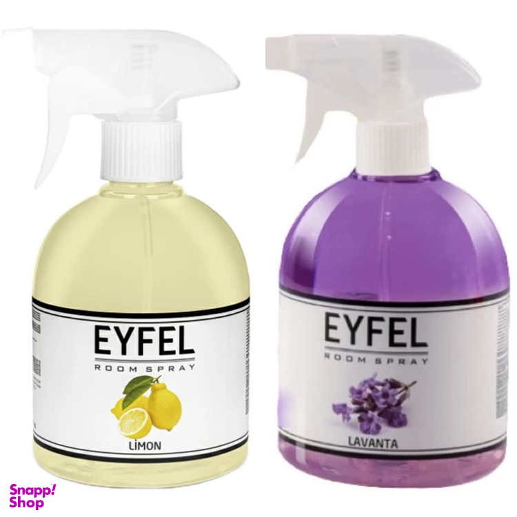 اسپری خوشبو کننده هوا ایفل مدل اسطوخودوس و لیمو حجم 500 میلی لیتر مجموعه 2 عددی