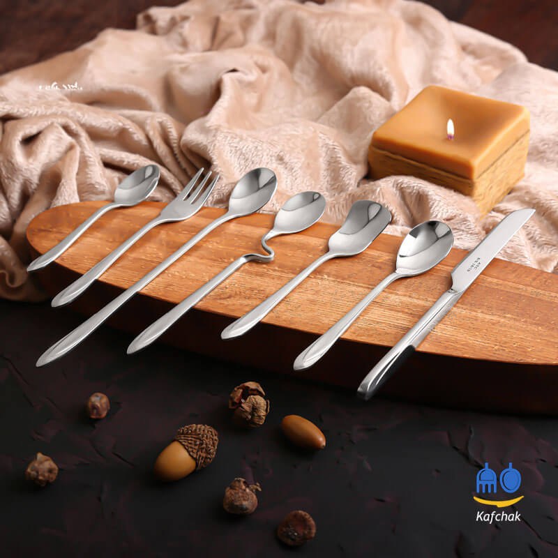 سرویس قاشق چنگال  ATC - مدل کوبورگ - استیل براق