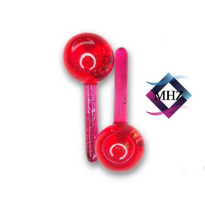 ماساژور گوی یخی صورتی اکلیل دار (آیس گلوپ) بسته دو عددی