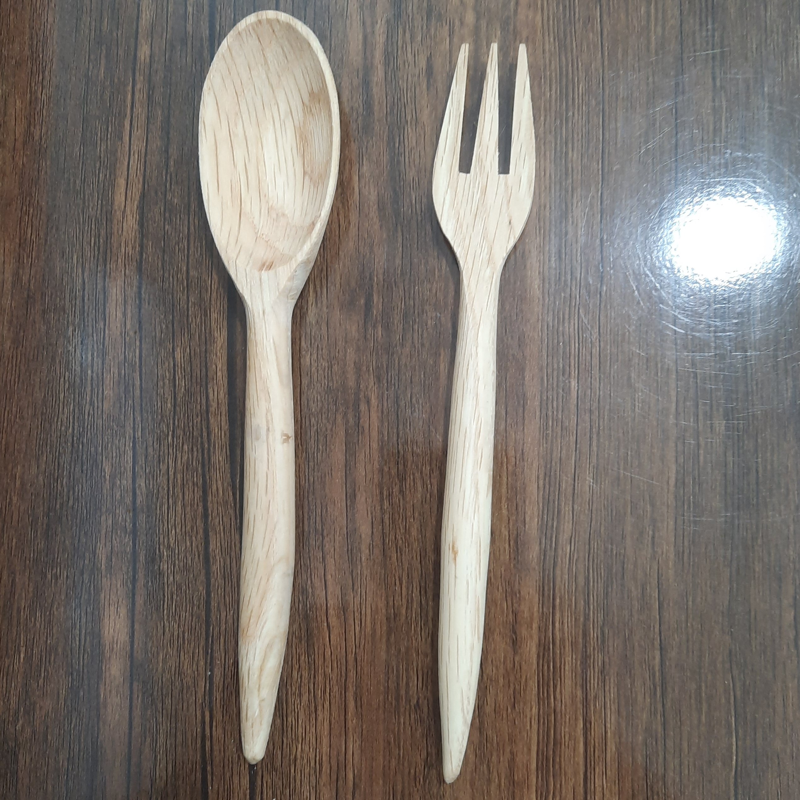 قاشق چنگال چوبی قاشق چنگال بامبو
